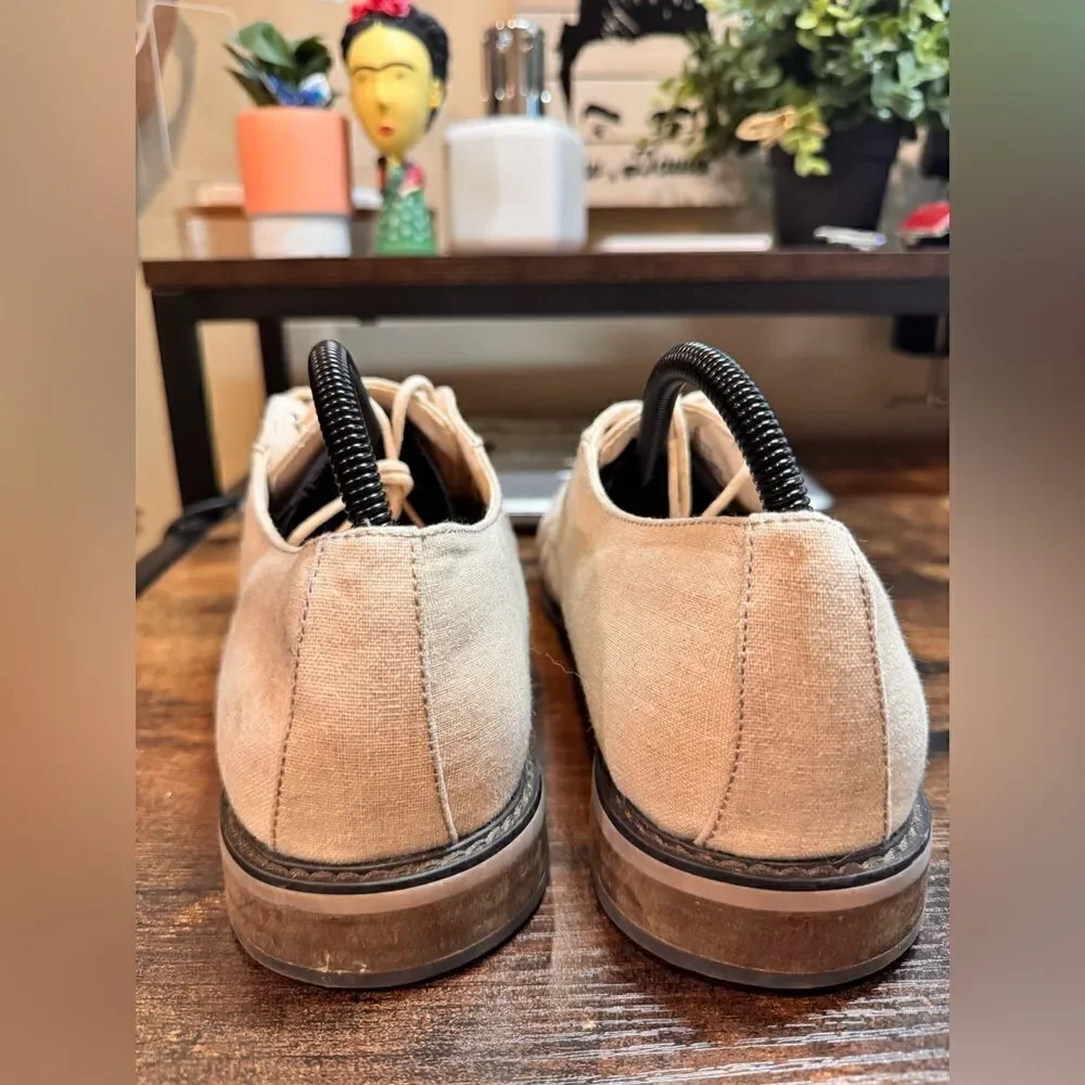 Express‎ Light Tan Linen Feel Oxfords Size 11